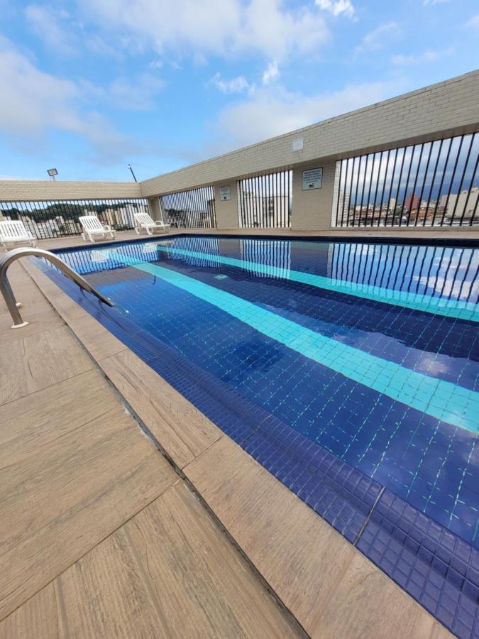 Flat Completo Novo A 350M Da Praia Com Piscina São Vicente Buitenkant foto
